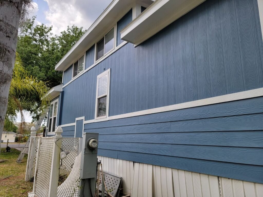 Freshly Painted side of a house