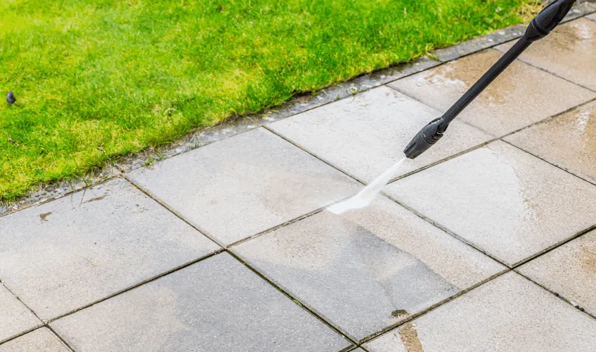 pressure washing tiles